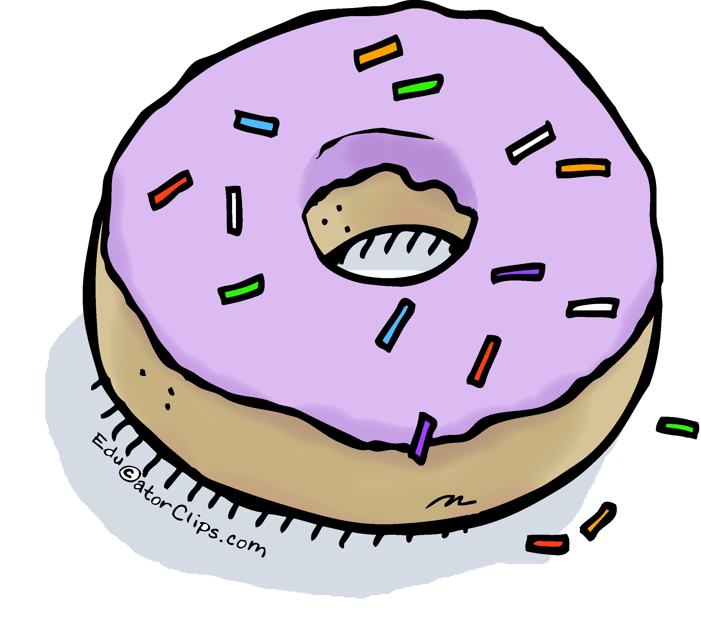 Donut Clip Art,fun food clip art,school breakfast clip art,teacher snack clip art, yummy clip art