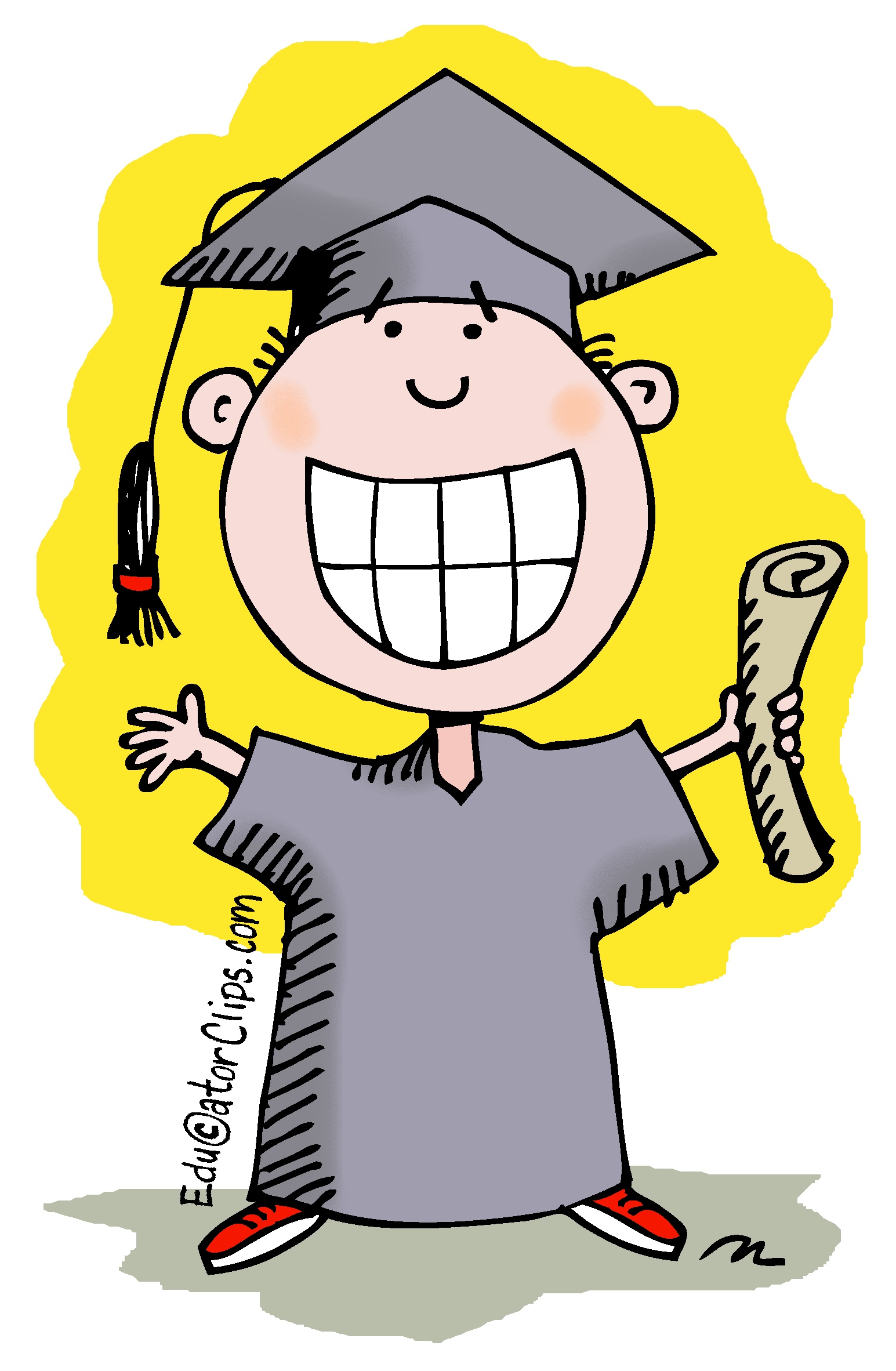 Happy Graduating Student Clip Art