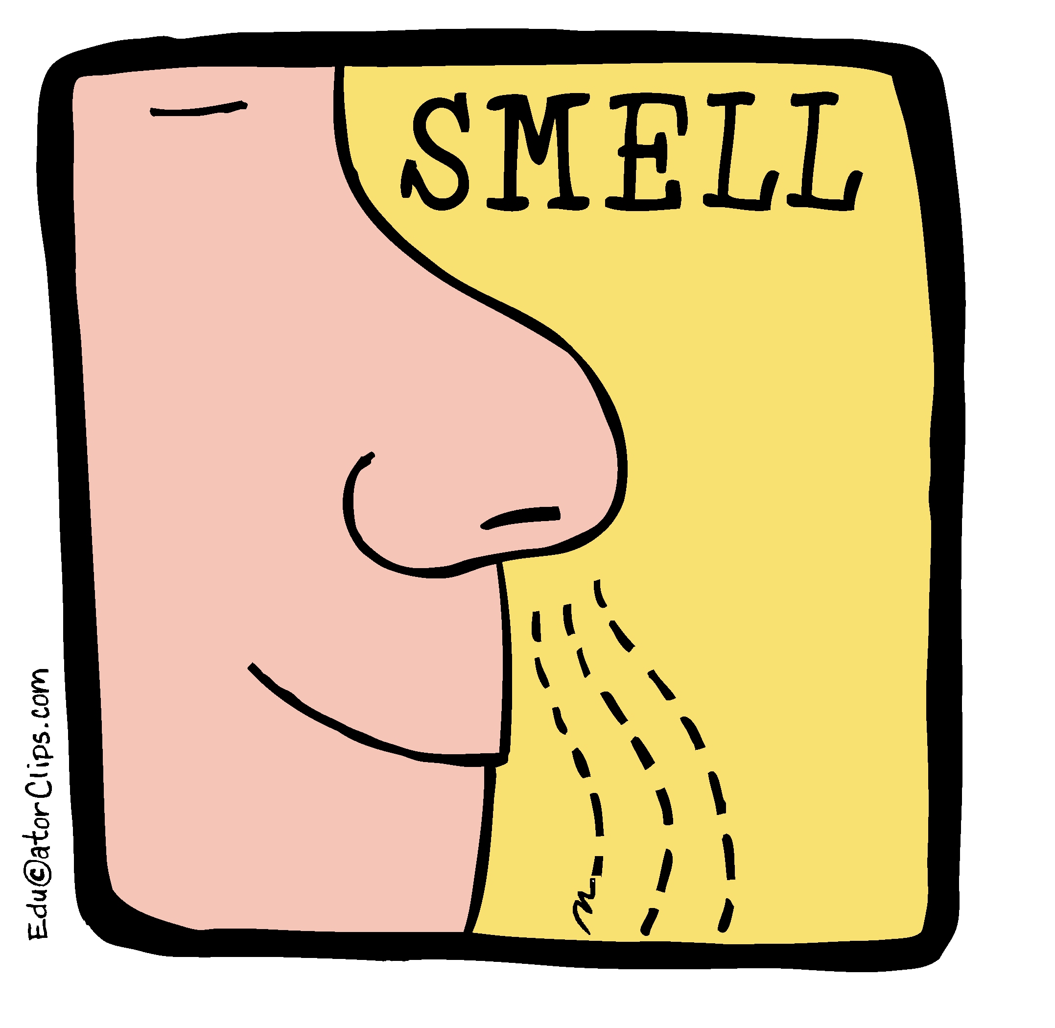 Smell Clip Art, 5 senses clip art.