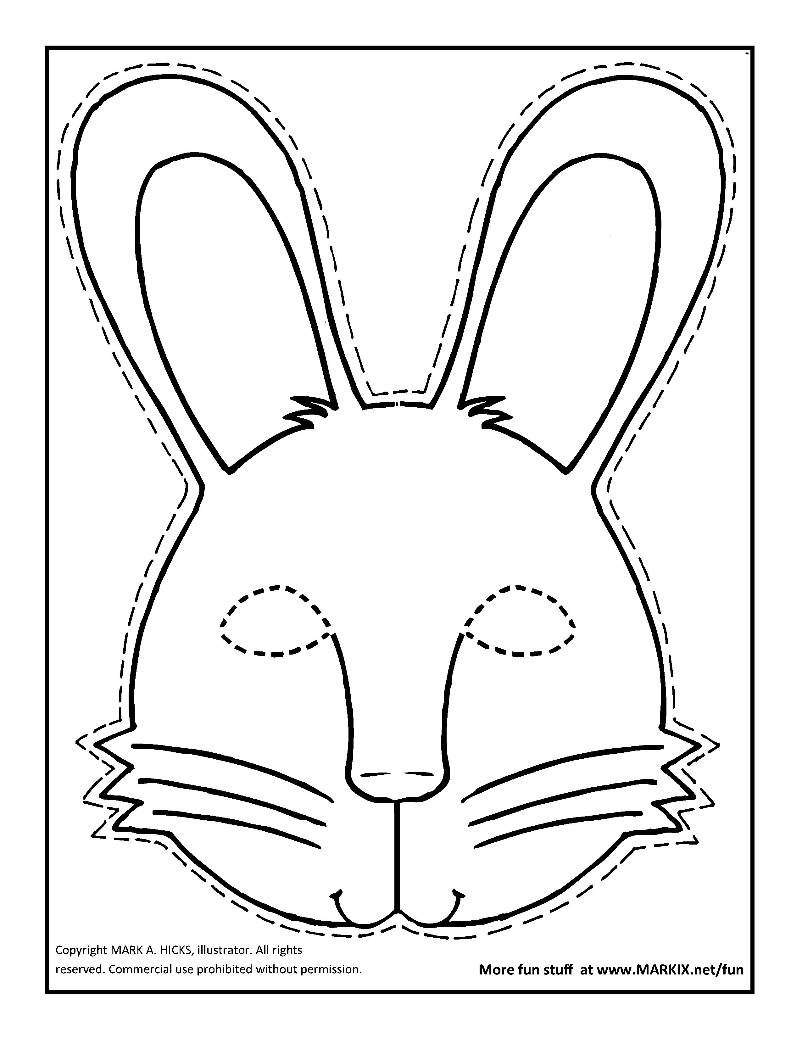 Bunny Cut Out Coloring Pages 4