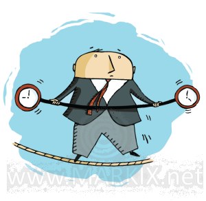 Balancing Time, Juggling Time Stock Illustration