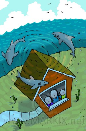 Underwater Mortgage Stock Illustration